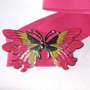 Pink Stretch Butterfly Belt